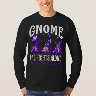 Gnome One Fights Alone Pancreatic Cancer Awareness T-shirt