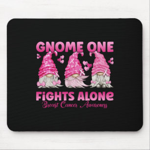 Gnome One Fights Alone Pink Breast Cancer Awarenu Muismat