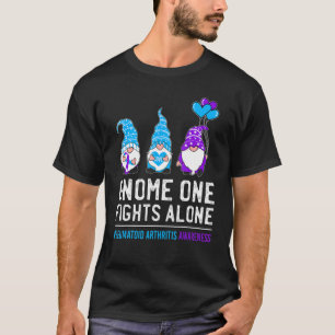 Gnome One Fights Alone Reumatoïde artritis Awaren T-shirt