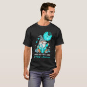 Gnome One Fights Alone Ribbon Ptsd Awareness T-shirt (Voorkant volledig)