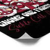 Gnome One Fights Alone Sikkelcel Awareness Maand Poster (Hoek)