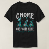 Gnome One Fights Alone Tourette Syndrome Awarene T-shirt (Design voorkant)
