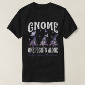 Gnome One Fights Alone Vulvar Cancer Awareness T-shirt (Design voorkant)