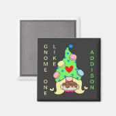 Gnome One like Jouw naam Cookies Pet Cake Heart Magneet (Voorkant / Achterkant)