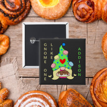 Gnome One like Jouw naam Cookies Pet Cake Heart