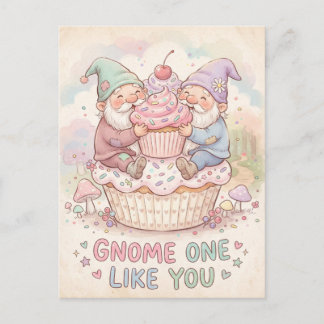 Gnome One Like You Schattige Gnomes Cupcake Ontwer Briefkaart