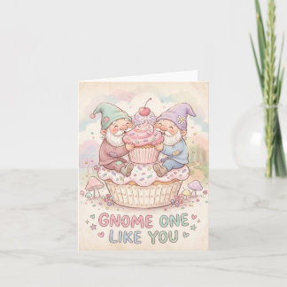 Gnome One Like You Schattige Gnomes Cupcake Ontwer Feestdagen Kaart