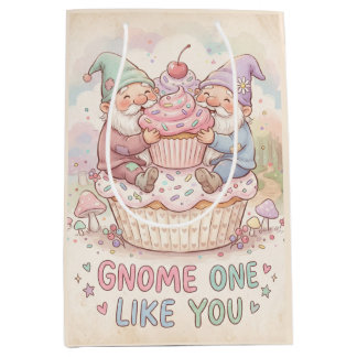 Gnome One Like You Schattige Gnomes Cupcake Ontwer Medium Cadeauzakje