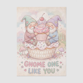 Gnome One Like You Schattige Gnomes Cupcake Ontwer Tissuepapier