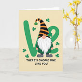 Gnome One Like You St Patricks Kaart (Gele Bloem)