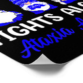 Gnome One vecht alleen al Blue Ribbon Ataxia Aware Poster (Hoek)