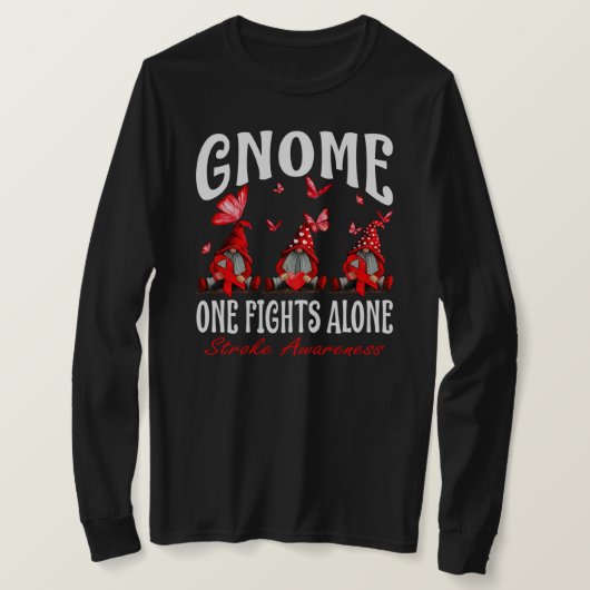 Gnome One vecht alleen al Stroke Awareness T-shirt (Design voorkant)