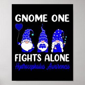 Gnome One vecht alleen Blue Ribbon Hydrocephalus A Poster