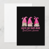 Gnome One Vecht Alleen Borstkanker Bewustzijnsspel Kaart (Voorkant / Achterkant)