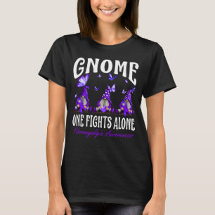 Gnome One vecht alleen Fibromyalgie Bewustheid T-shirt