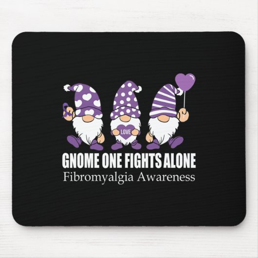 Gnome One vecht alleen Fibromyalgie Bewustmakingsw Muismat (Voorkant)