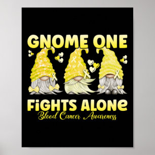 Gnome One Vecht Alleen Geel Bloedkanker Bewustzijn Poster