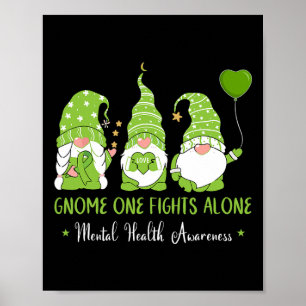 Gnome One vecht alleen groene lint geestelijke gez Poster