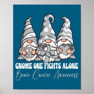 Gnome One Vecht Alleen Ondersteuning Hersenbewustz Poster