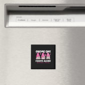 Gnome One vecht alleen roze _ Borstkanker Aware Magneet (Insitu (Vaatwasser))
