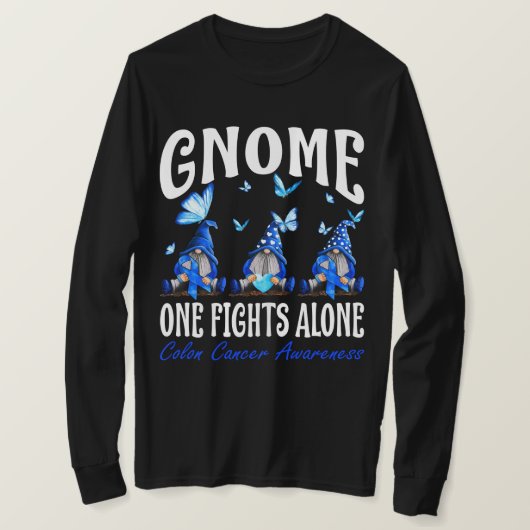 Gnome One vecht alleen tegen Colon Cancer T-shirt (Design voorkant)