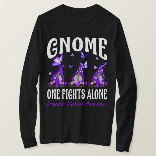Gnome One vecht alleen tegen geweld binnen het gez T-shirt (Design voorkant)