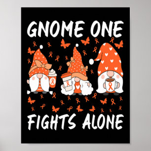 Gnome One vecht alleen tegen Leukemie Bewustmaking Poster
