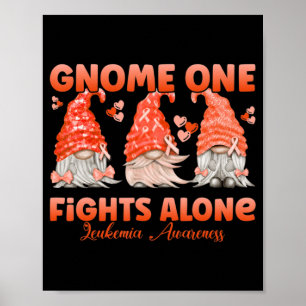 Gnome One vecht alleen tegen Oranje leukemie Bewus Poster