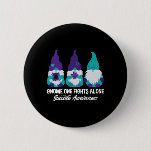 Gnome One vecht alleen tegen zelfmoordpreventie Ronde Button 5,7 Cm