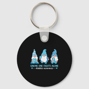 Gnome One vecht alleen Type 1 Diabetes Awareness T Sleutelhanger