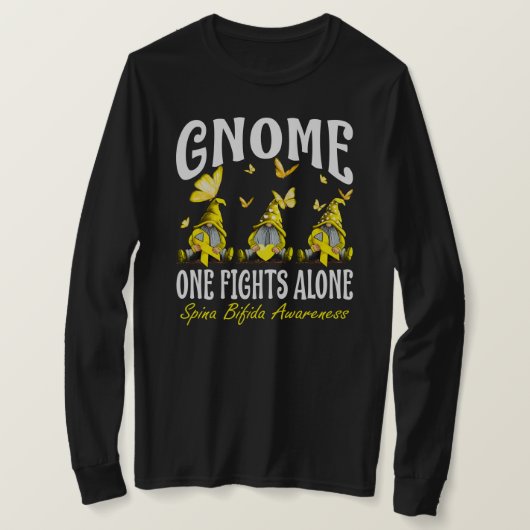 Gnome One vecht Alone Spina Bifida T-shirt (Design voorkant)