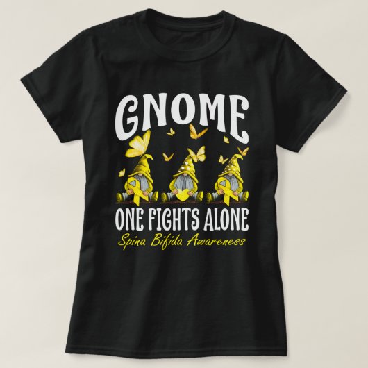 Gnome One vecht Alone Spina Bifida T-shirt (Design voorkant)