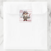 Gnome Onverschrokken Vlucht Hulde Vierkante Sticker (Tas)