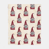 Gnome op beige achtergrond fleece deken (Voorkant)