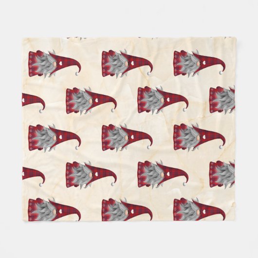 Gnome op beige achtergrond fleece deken (Voorkant (Horizontaal))