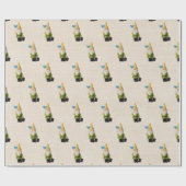 Gnome op Burlap Cadeaupapier (Vlak)