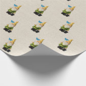 Gnome op Burlap Cadeaupapier (Hoek)