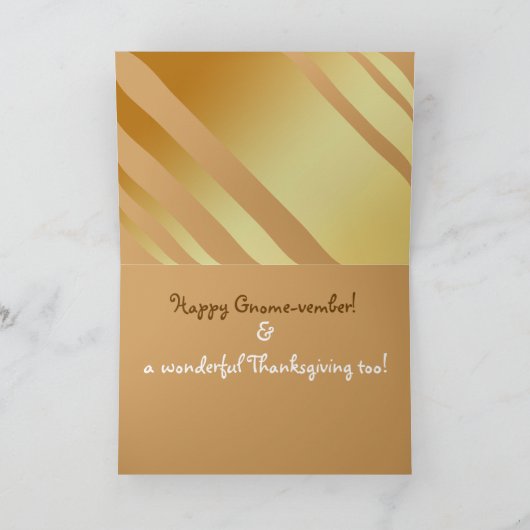 Gnome op Turkije Thanksgiving kaarten (Binnen)