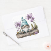 Gnome Orchidee Bloemen Vierkante Sticker (Envelop)