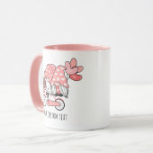 Gnome paar op fiets gepersonaliseerde Valentijnsda Mok (Voorkant links)