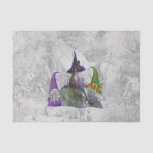 Gnome Paarse House Gold Confetti - Ontkoppeling Tissuepapier