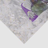 Gnome Paarse House Gold Confetti - Ontkoppeling Tissuepapier (Detail)