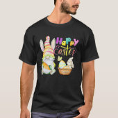 Gnome Paaseieren jagen Bunny Gnome Gnomies Happ T-shirt (Voorkant)