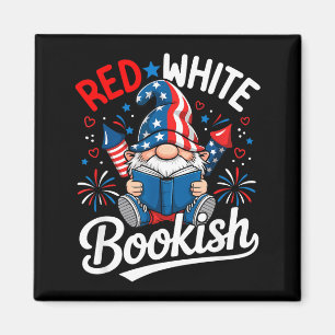 Gnome patriottisch boek grappig rood wit boekachti magneet