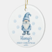 Gnome Personalized Baby's First Christmas Keramisch Ornament (Links)