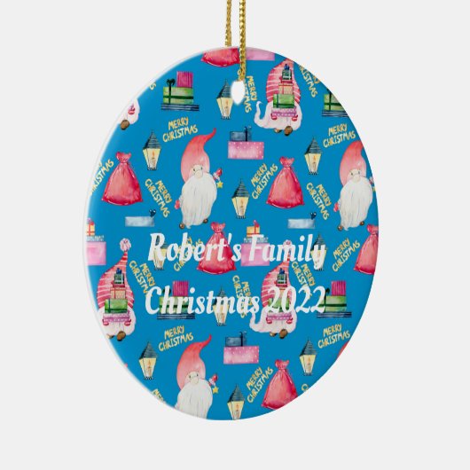 Gnome Personalized Keramisch Ornament (Rechts)