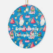 Gnome Personalized Keramisch Ornament (Links)