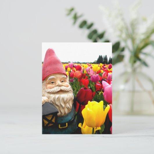 Gnome Petals Briefkaart (Staand voorkant)