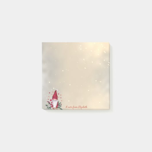 Gnome Pine Tree Branches Stars Holiday Post-it® Notes (Voorkant)