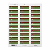 Gnome Pine Tree Branches, sterren Kerstmis Etiket (Full Sheet)